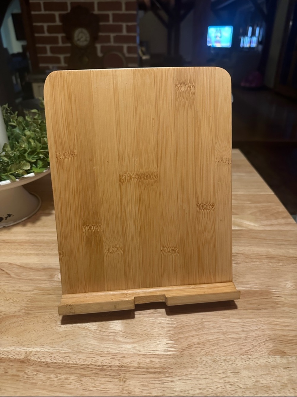 Bamboo Tablet and Cookbook Stand - Natural Bamboo Tastefully Simple